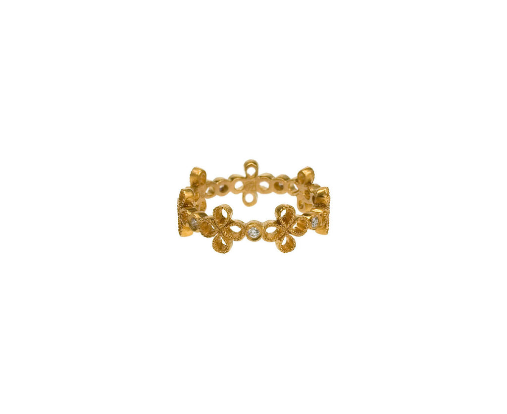 Milgrain Flower Diamond Ring zoom 1