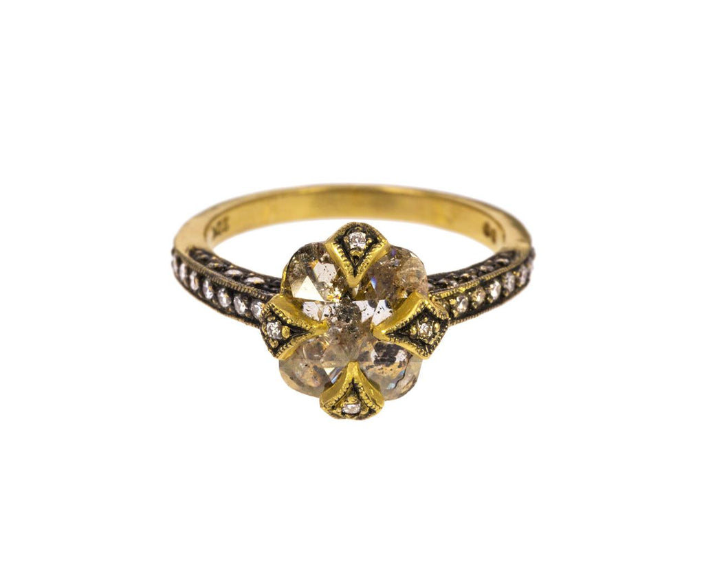 Rustic Diamond Thorn Ring  zoom 1_cathy_waterman_gold_diamond_thorn_ring