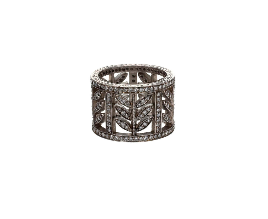 Blackened Vertical Wheat Ring zoom 1