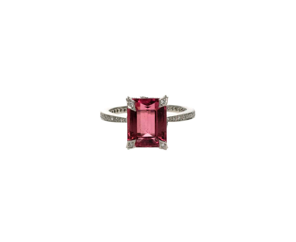 Pink Tourmaline Vine Set Ring zoom 1