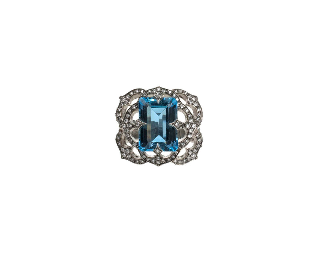 Blue Aquamarine Briar Patch Ring zoom 1