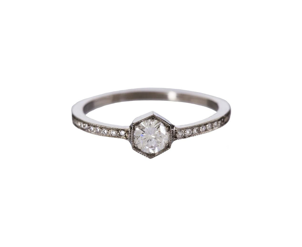 Hexagonal Diamond Ring zoom 1_cathy_waterman_platinum_diamond_hexagonal_ring
