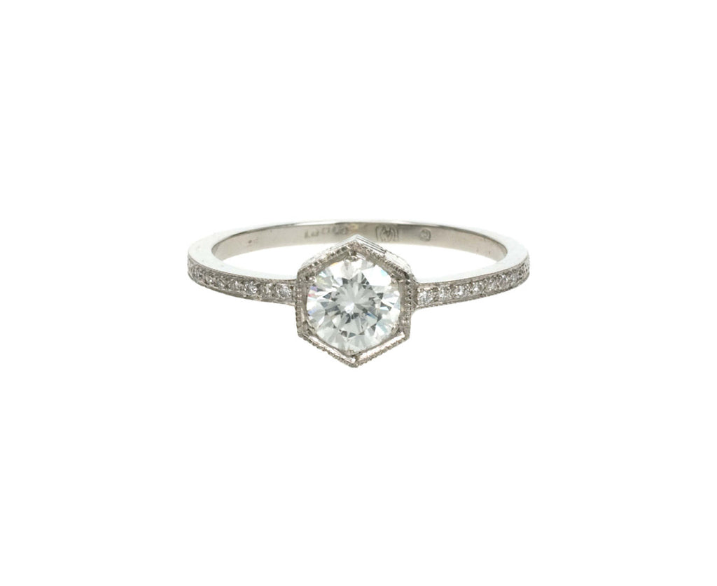 Hexagonal Diamond Ring zoom 1