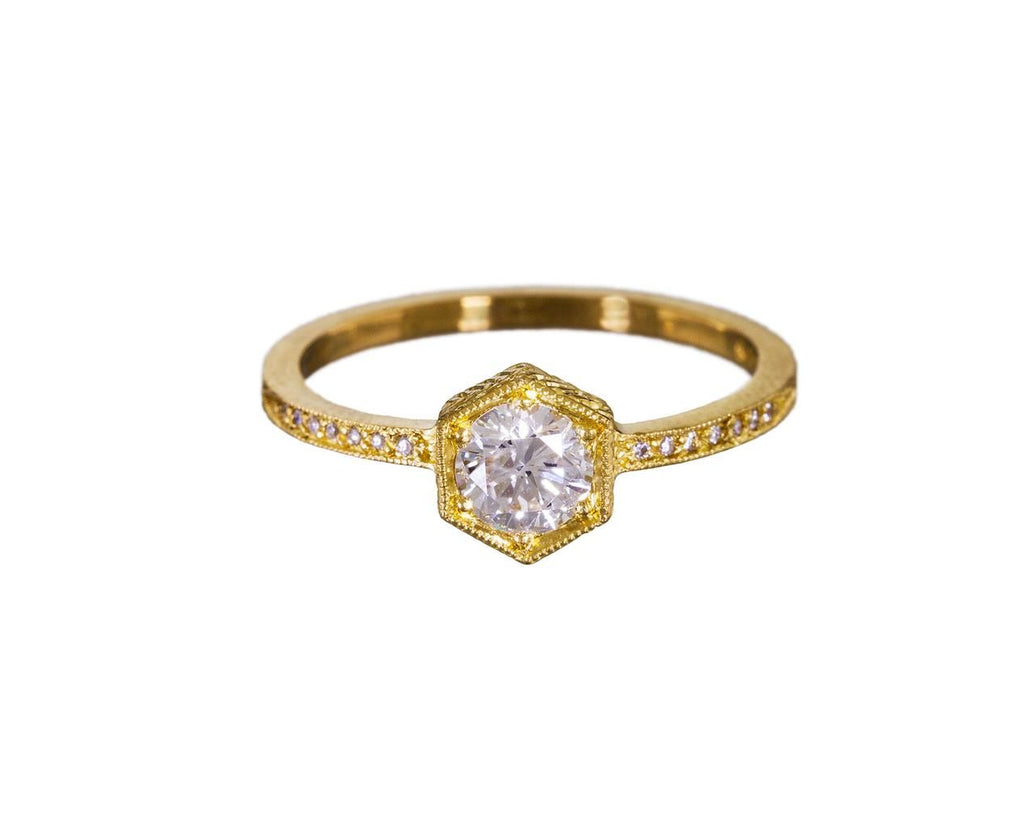 Diamond Hexagonal Bezel Ring zoom 1_cathy_waterman_ring