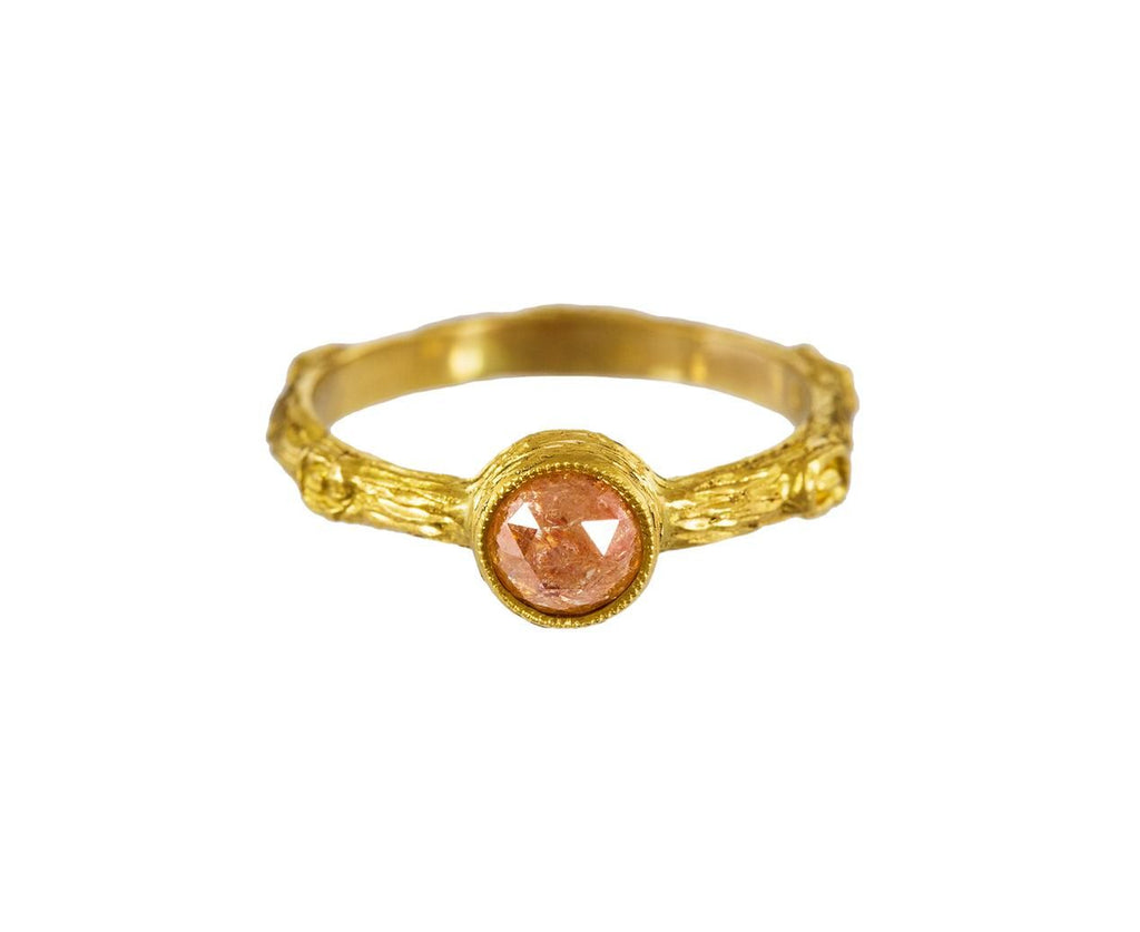 Rustic Diamond Knothole Branch Solitaire zoom 1_cathy_waterman_gold_rustic_diamond_knothole_ring