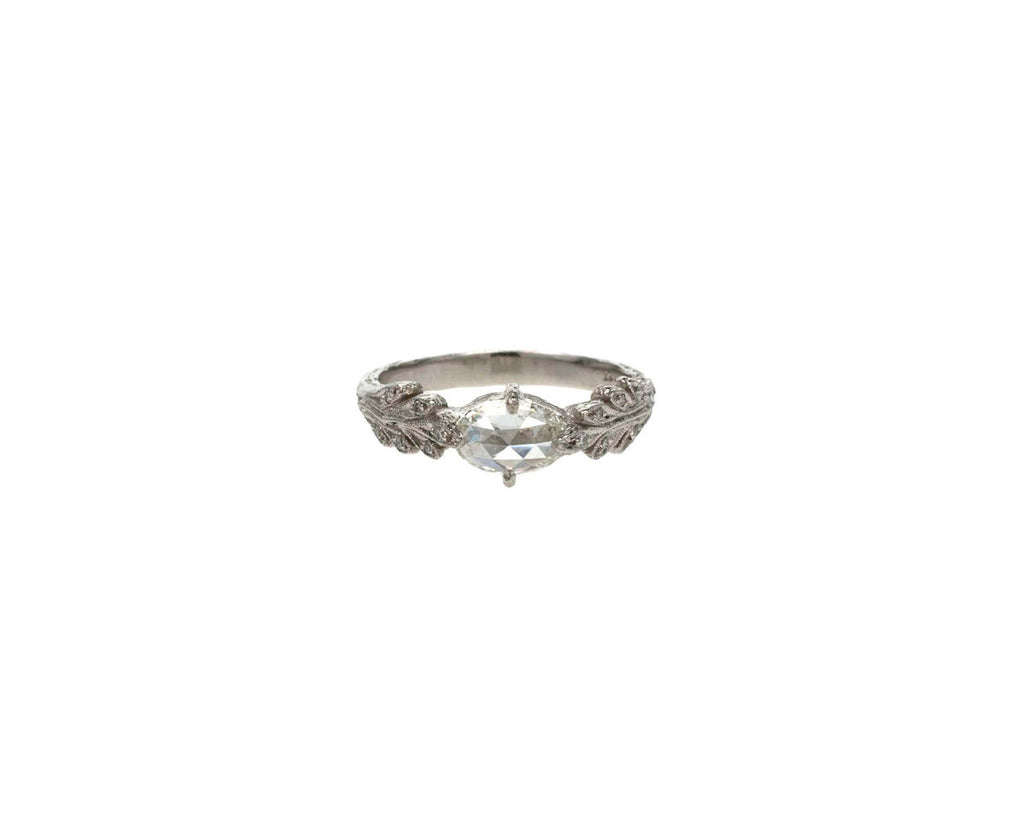 Moghul Diamond Double Leaf Ring zoom 1