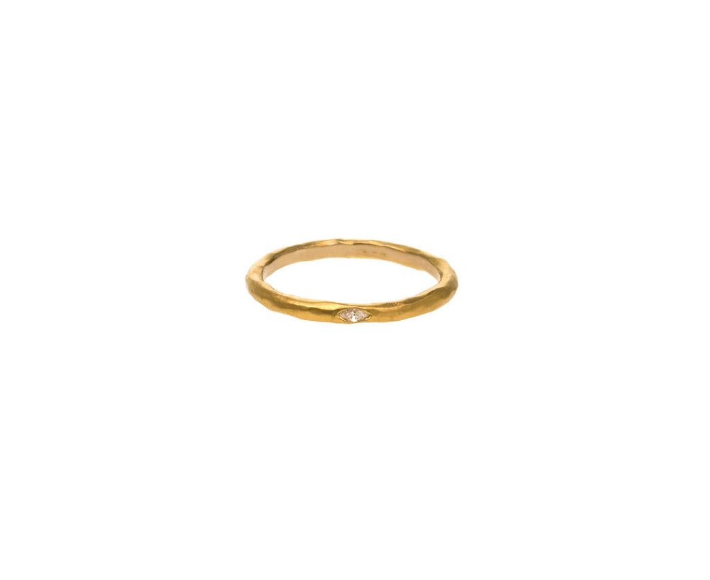 Gold Band with Diamond zoom 1
