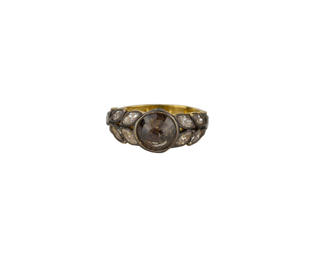 Rustic Gray Diamond Garland Ring zoom 1