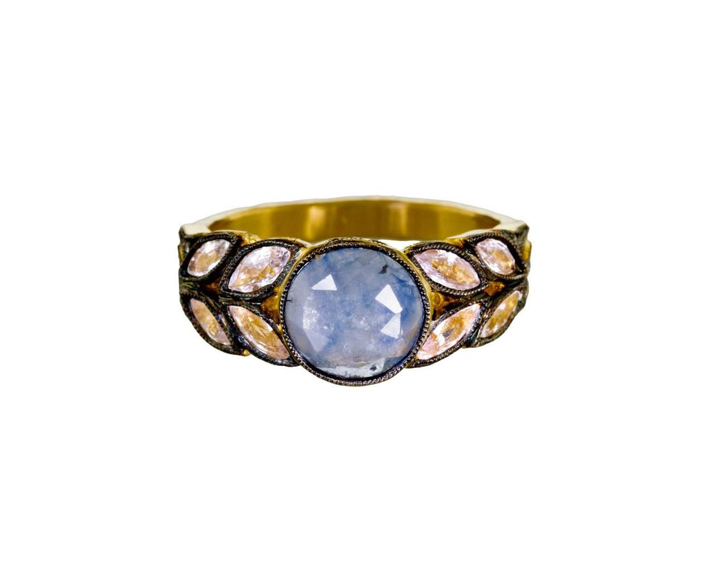 Blue-Gray and White Sapphire Garland Ring zoom 1-cathy-waterman-ring