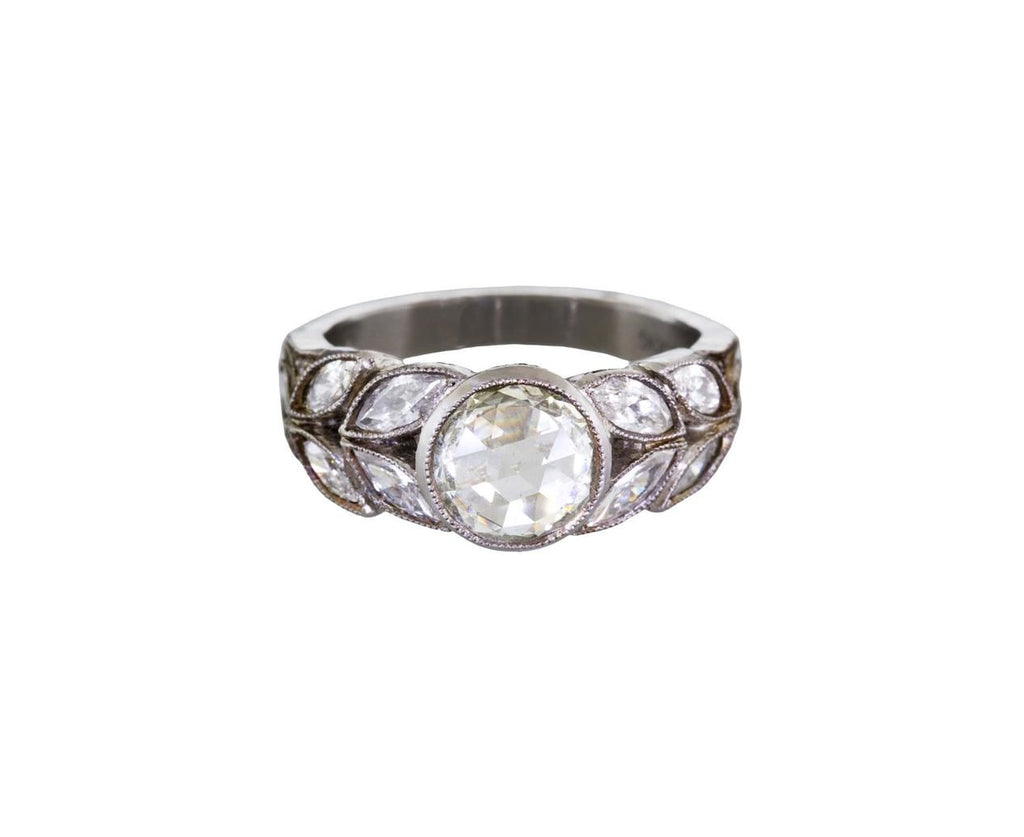 Rose Cut Diamond Garland Ring zoom 1-cathy-waterman-ring