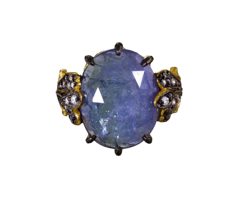 Tanzanite and Diamond Leaf Ring zoom 1_cathy_waterman_ring