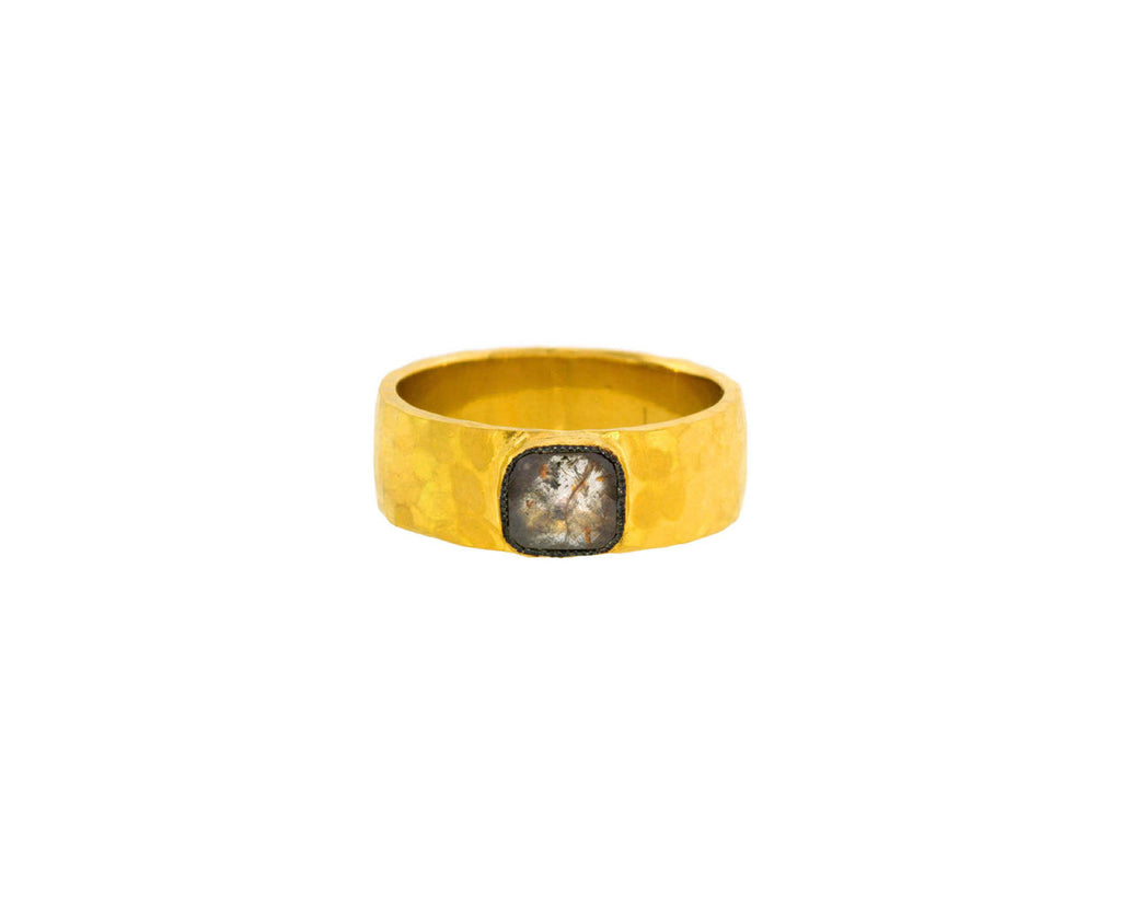 Rustic Diamond Hammered Band zoom 1