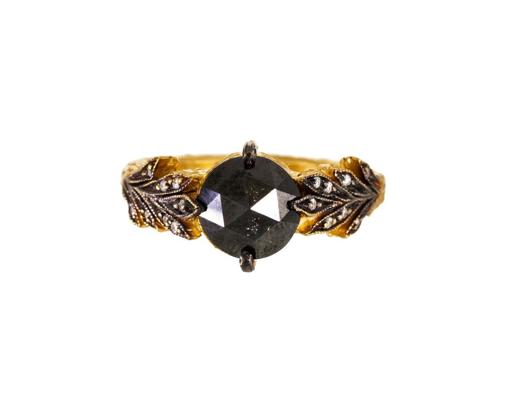 Rustic Black Diamond Leafside Ring zoom 1
