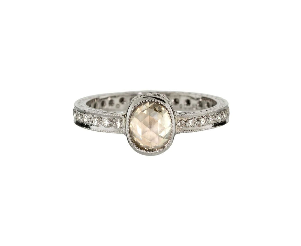 Gray Rose Cut Diamond Solitaire  zoom 1