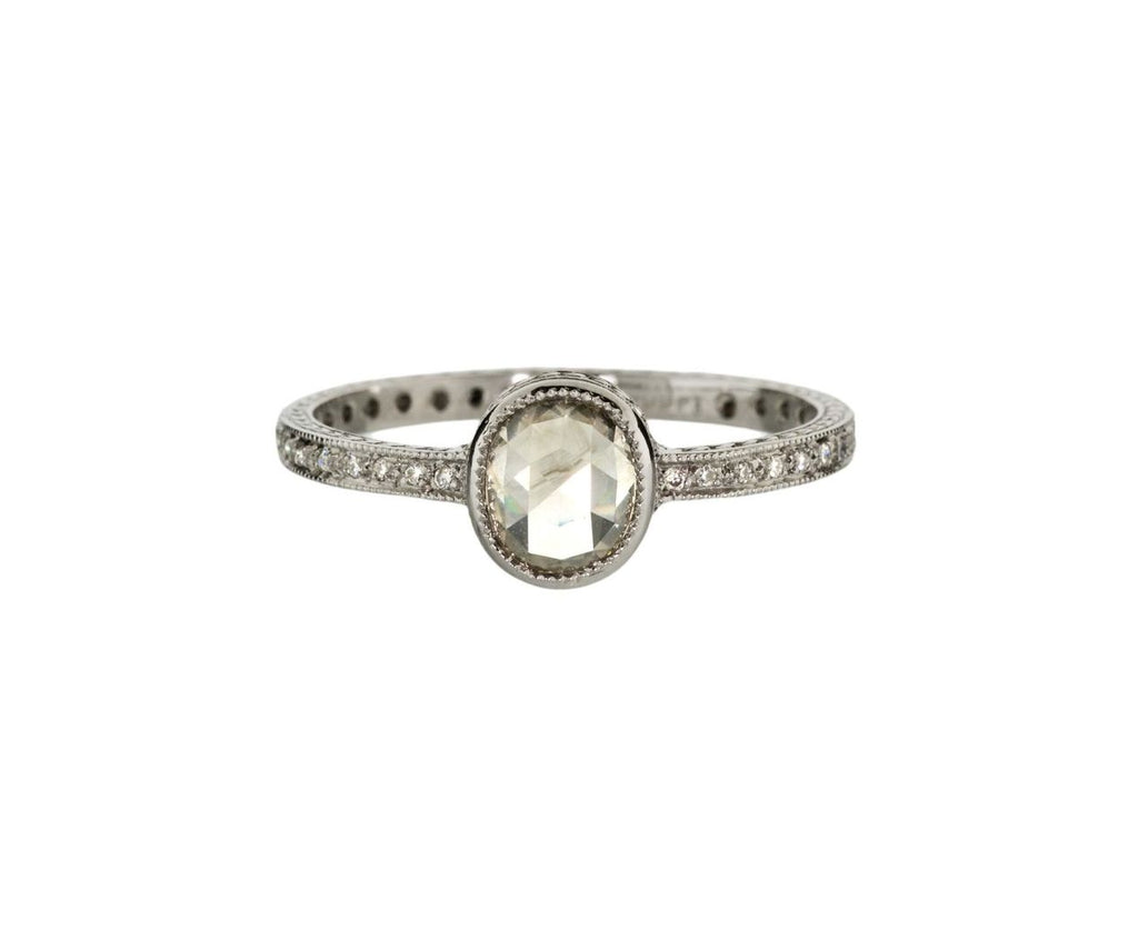 Gray Rose Cut Diamond Solitaire zoom 1