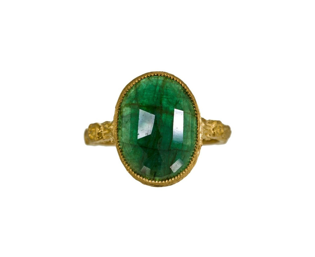 Emerald Knotty Branch Ring zoom 1