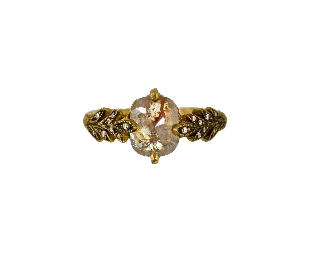 Fine Rustic Diamond Leafside Ring zoom 1