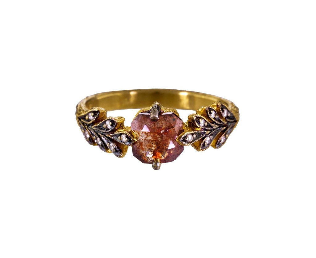 Rustic Diamond Leafside Ring zoom 1