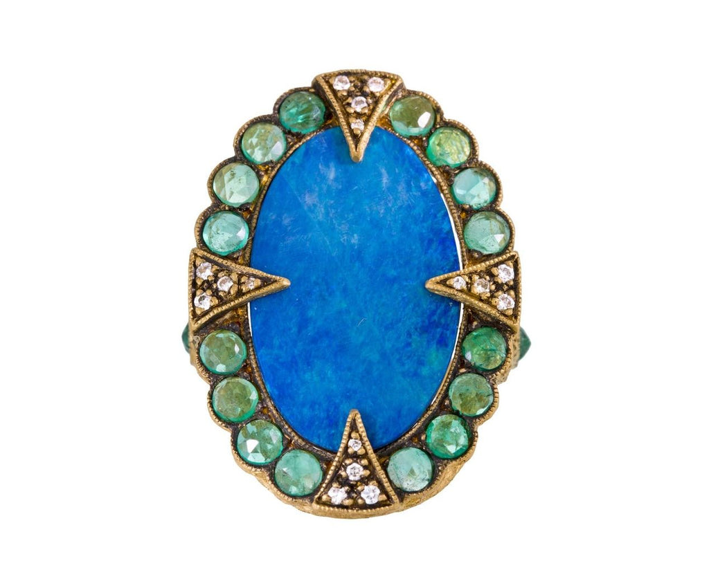 Opal and Emerald Amulet Ring zoom 1