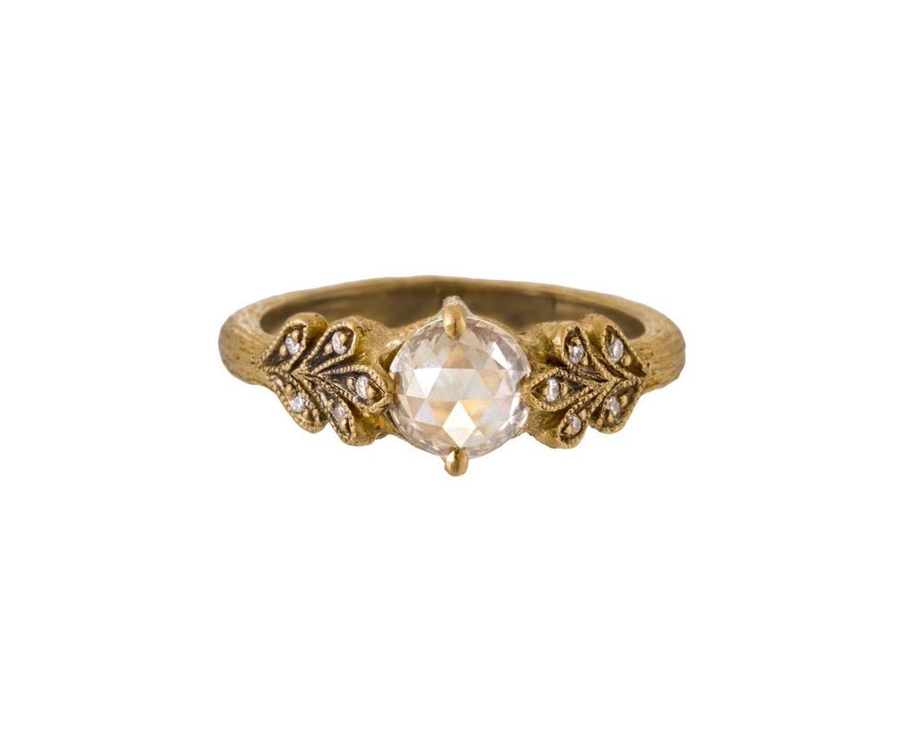 Gray Rustic Diamond Leafside Ring zoom 1