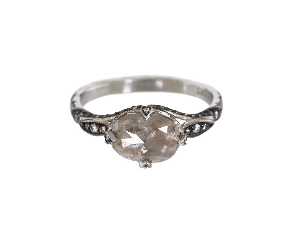 Rustic Diamond Petal Side Ring zoom 1_cathy_waterman_platinum_rustic_diamond_petal_sid