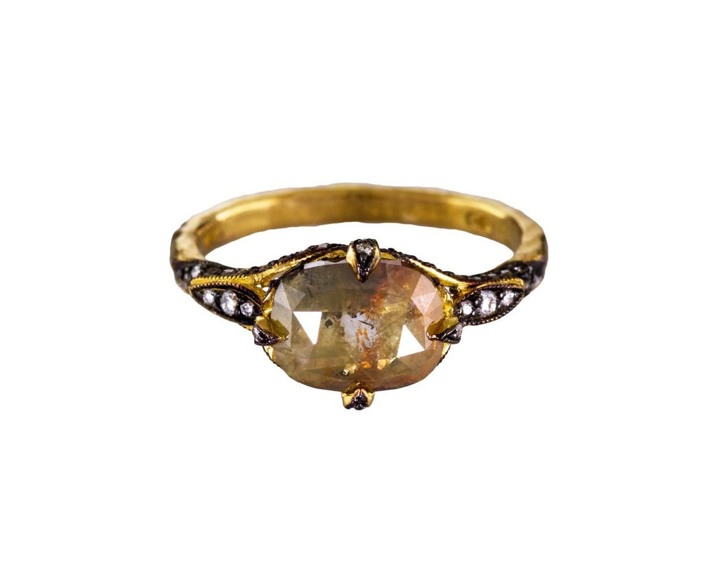 Rustic Diamond Petalside Ring zoom 1_cathy_waterman_ring