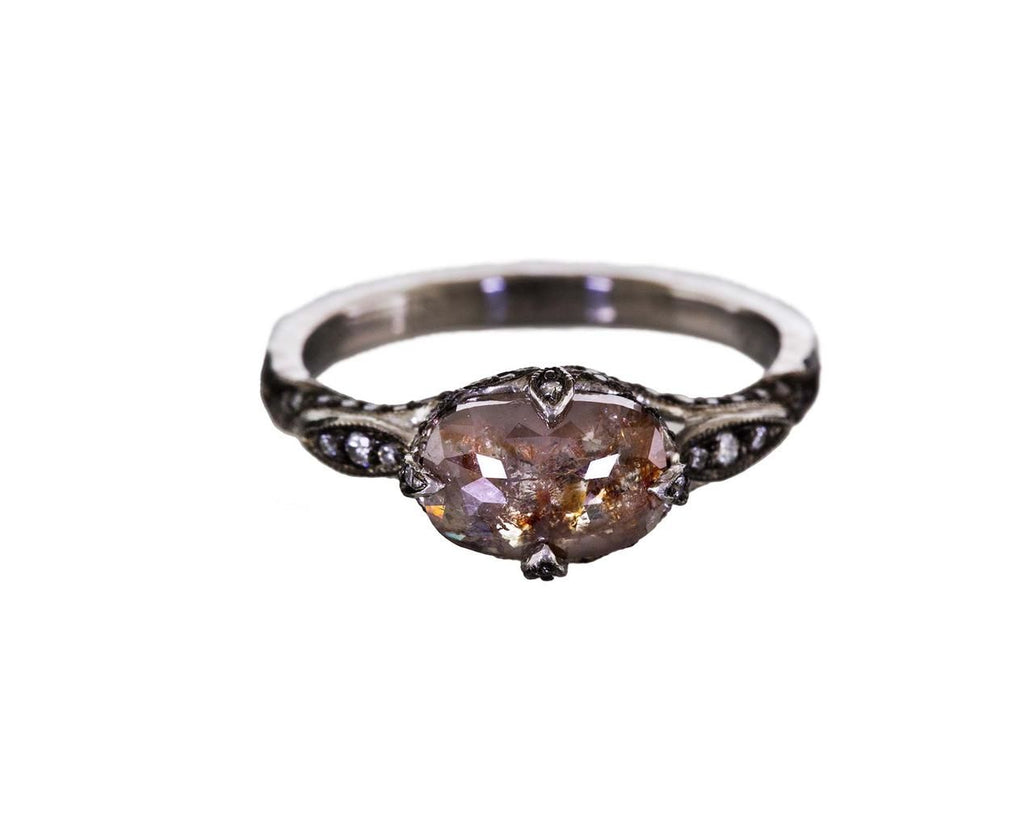 Rustic Diamond Petal Side Ring zoom 1_cathy_waterman_ring