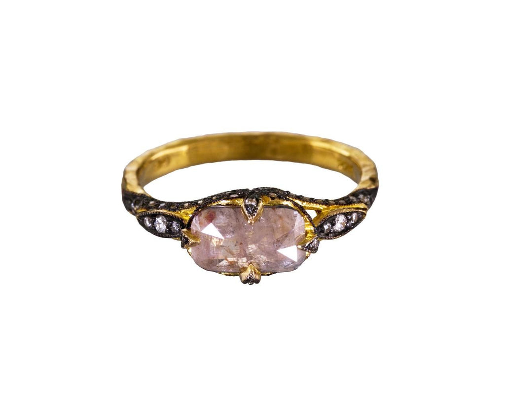 Rustic Diamond Petalside Ring zoom 1_cathy_waterman_ring