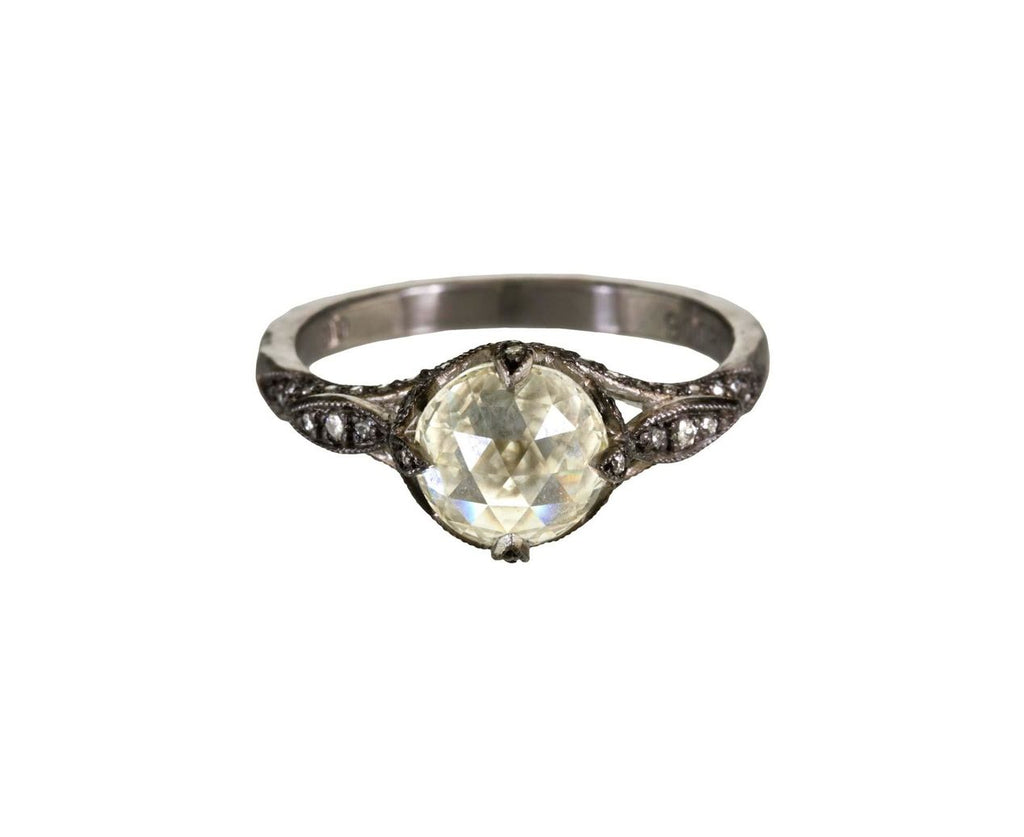 Rustic Diamond Petal Side Ring zoom 1