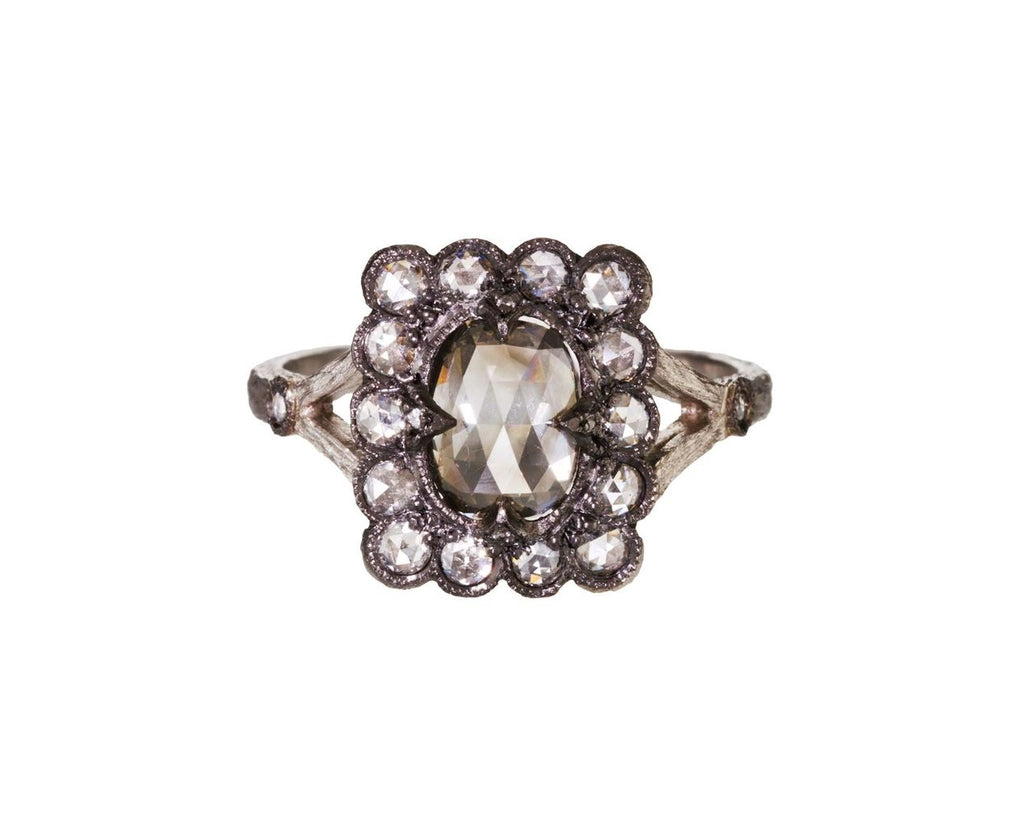 Gray Moghul Diamond Lace Edged Ring zoom 1