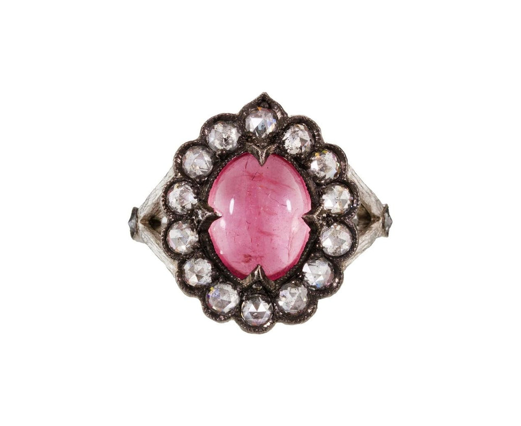 Pink Tourmaline Lace Edged Ring zoom 1