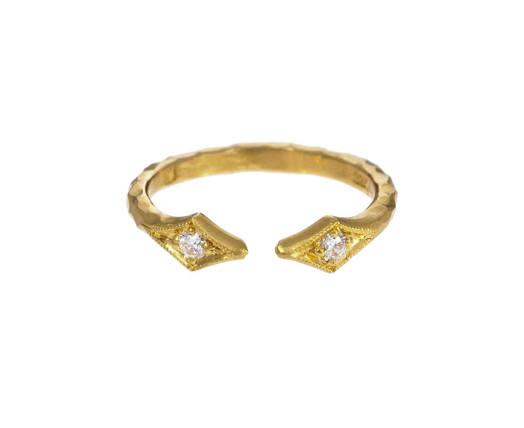 Gold Double Diamond Ring zoom 1_cathy_waterman_gold_diamond_double_arrow_ring