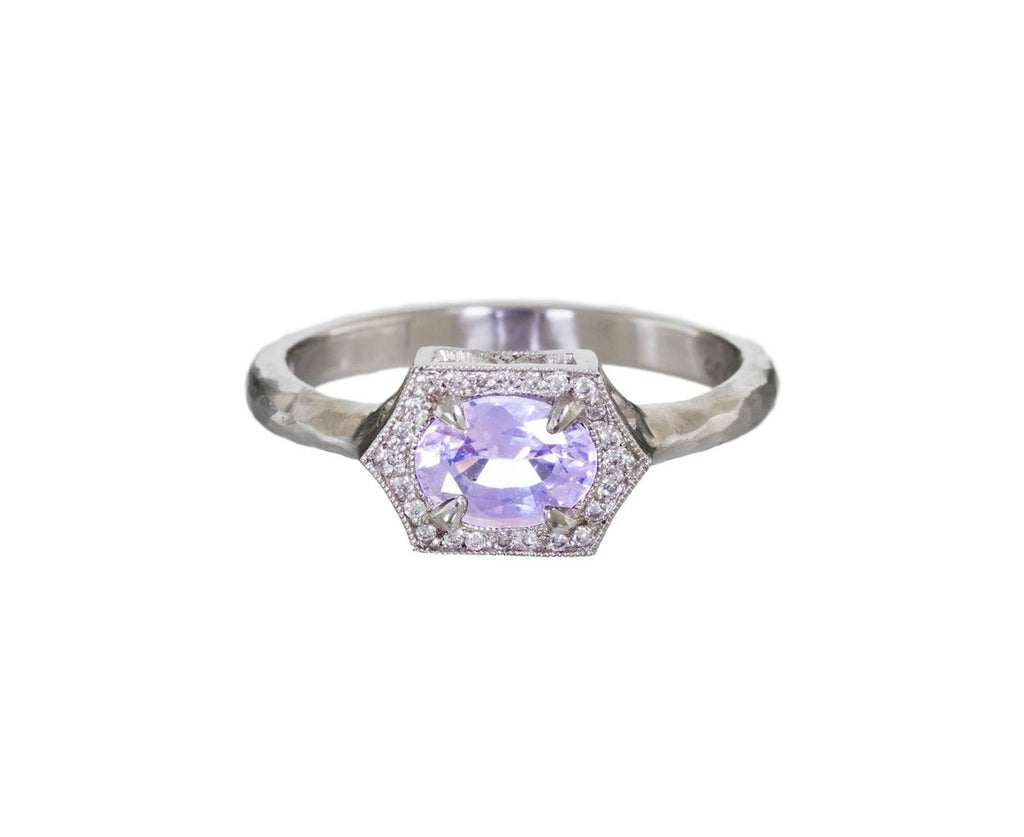 Purple Sapphire and Diamond Solitaire zoom 1