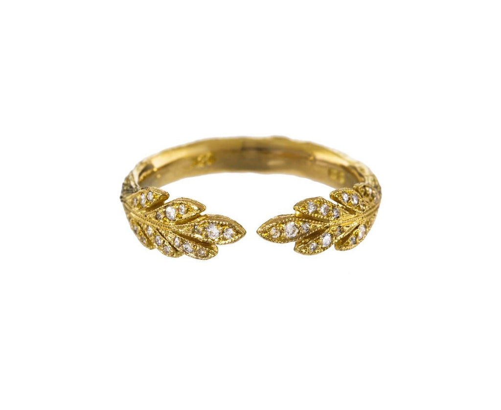 Gold Open Leafside Band zoom 1_cathy_waterman_gold_diamond_open_leafside_ring
