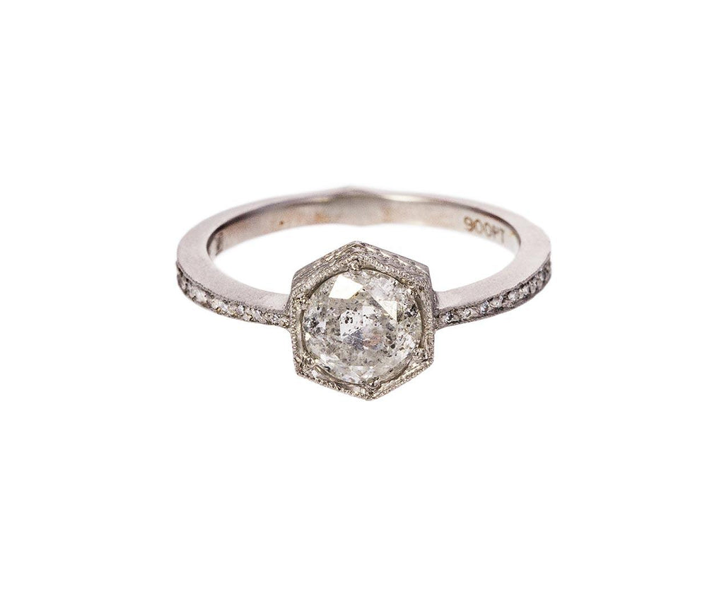 Diamond Hexagonal Bezel Solitaire zoom 1_cathy_waterman_platinum_diamond_hexagonal_ring
