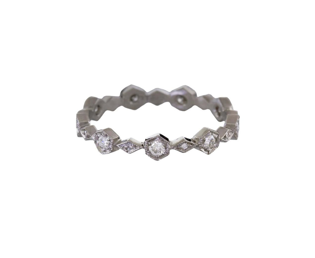 Hexagon and Diamond Band zoom 1-cathy-waterman-ring