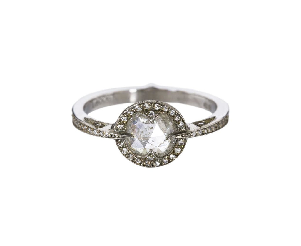 Rustic Daimond Halo Solitaire zoom 1_cathy_waterman_platinum_diamond_ring