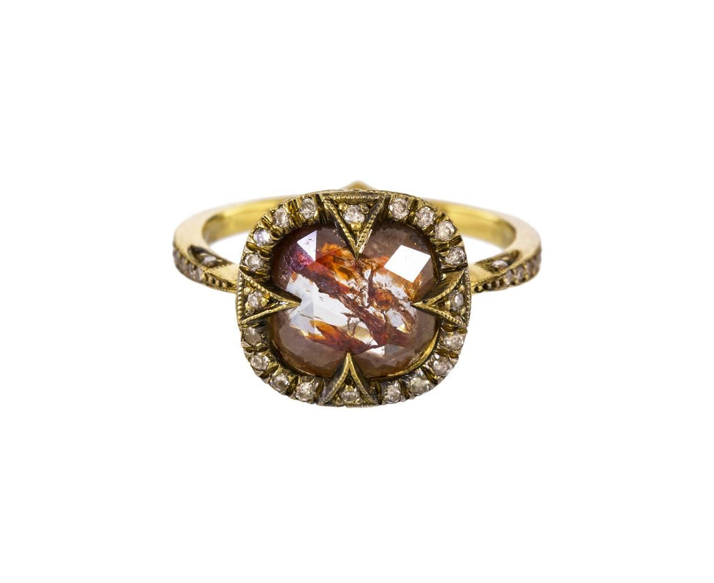 Fine Rustic Russian Diamond Solitaire zoom 1_cathy_waterman_gold_rustic_diamond_ring
