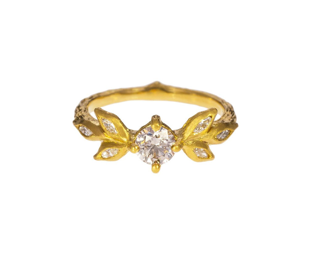 Champagne Diamond Marquise Leaf Ring zoom 1_cathy_waterman_gold_diamond_marquise_leaf_ring