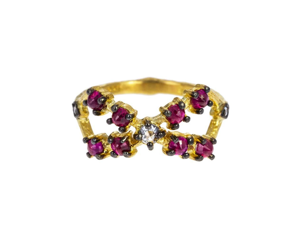 Ruby and Diamond Crossover Ring zoom 1_cathy_waterman_gold_diamond_ruby_ring