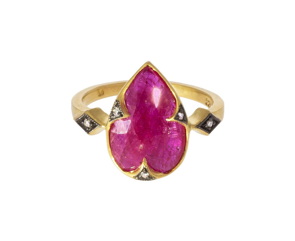 Ruby Thorn and Diamond Prong Ring zoom 1_cathy_waterman_gold_diamond_ruby_thorn_prong_rin