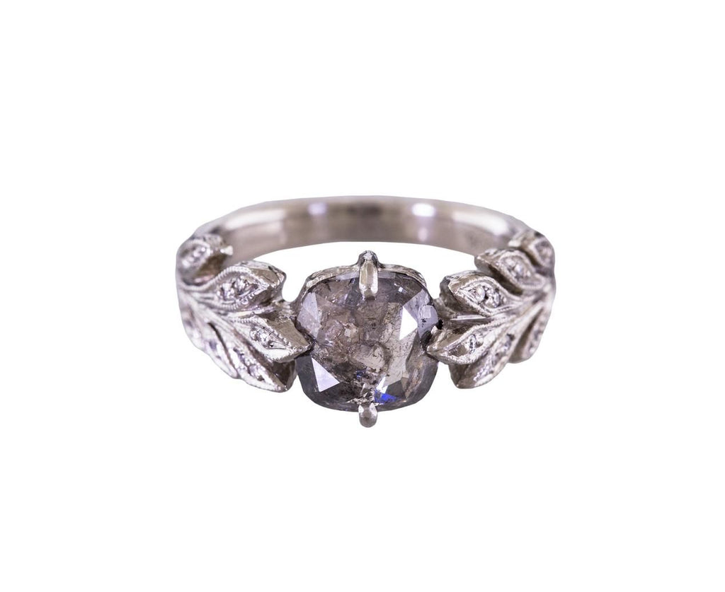 Rustic Diamond Leafside Ring zoom 1_cathy_waterman_designer_platinum_rustic_gray_dia