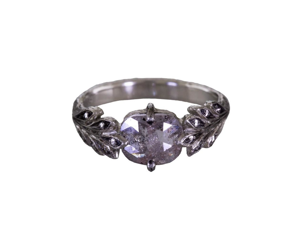 Gray Rustic Diamond Leafside Ring zoom 1_cathy_waterman_ring