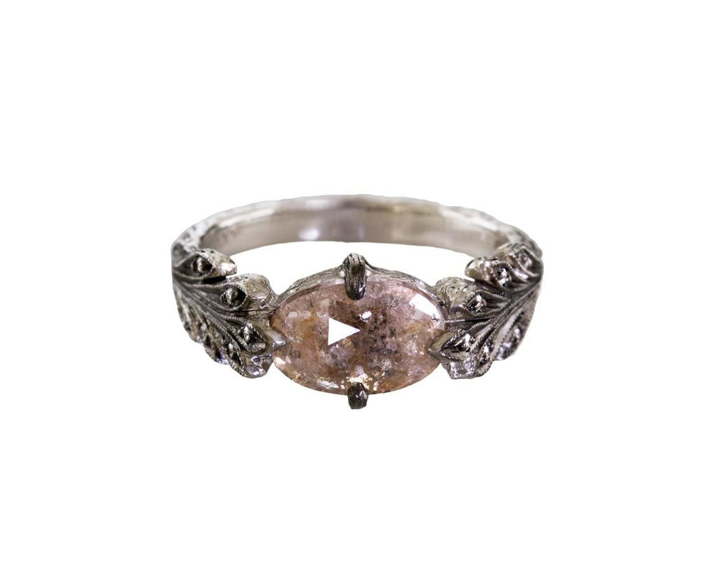 Rustic Diamond Leafside Ring zoom 1_cathy_waterman_ring