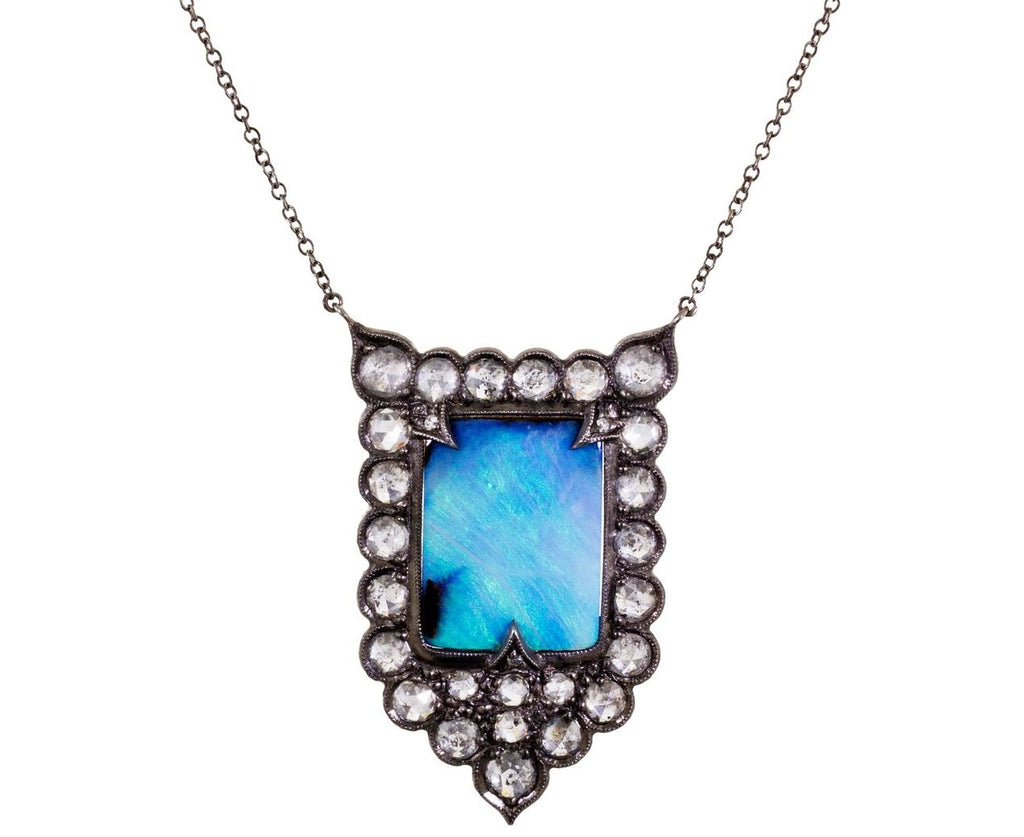 Boulder Opal Shield Necklace zoom 1
