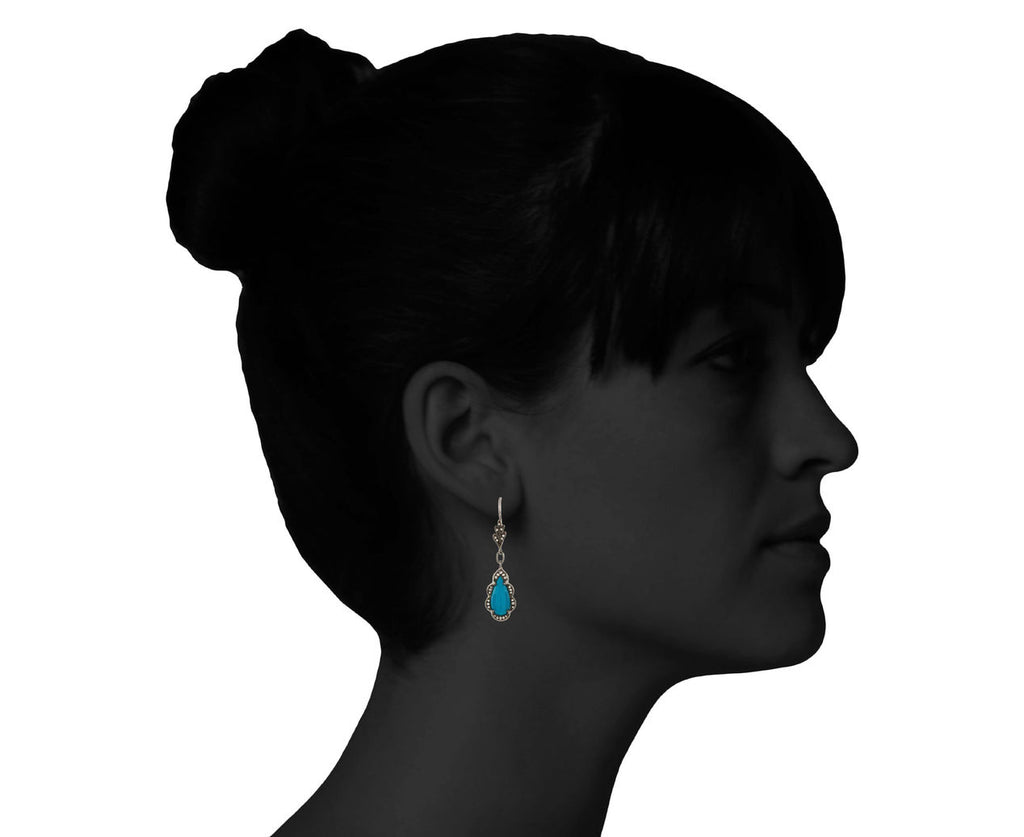 Turquoise Arabesque Earrings zoom 9