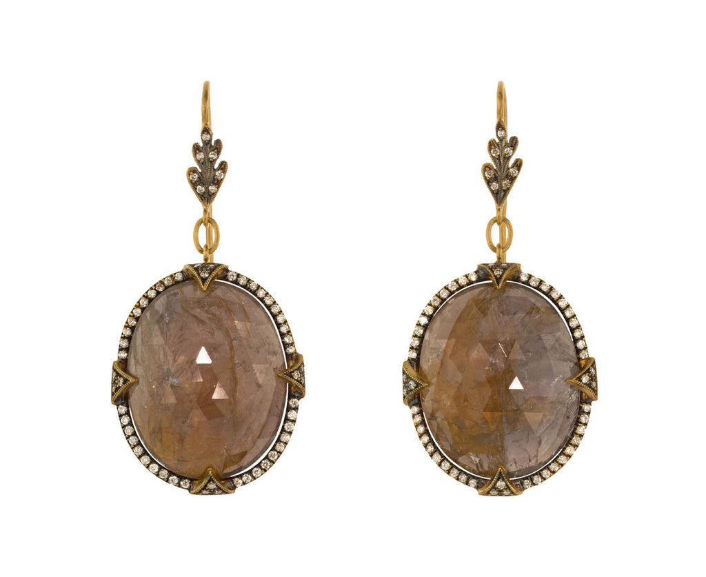 Sapphire Pav� Frame Earrings zoom 1