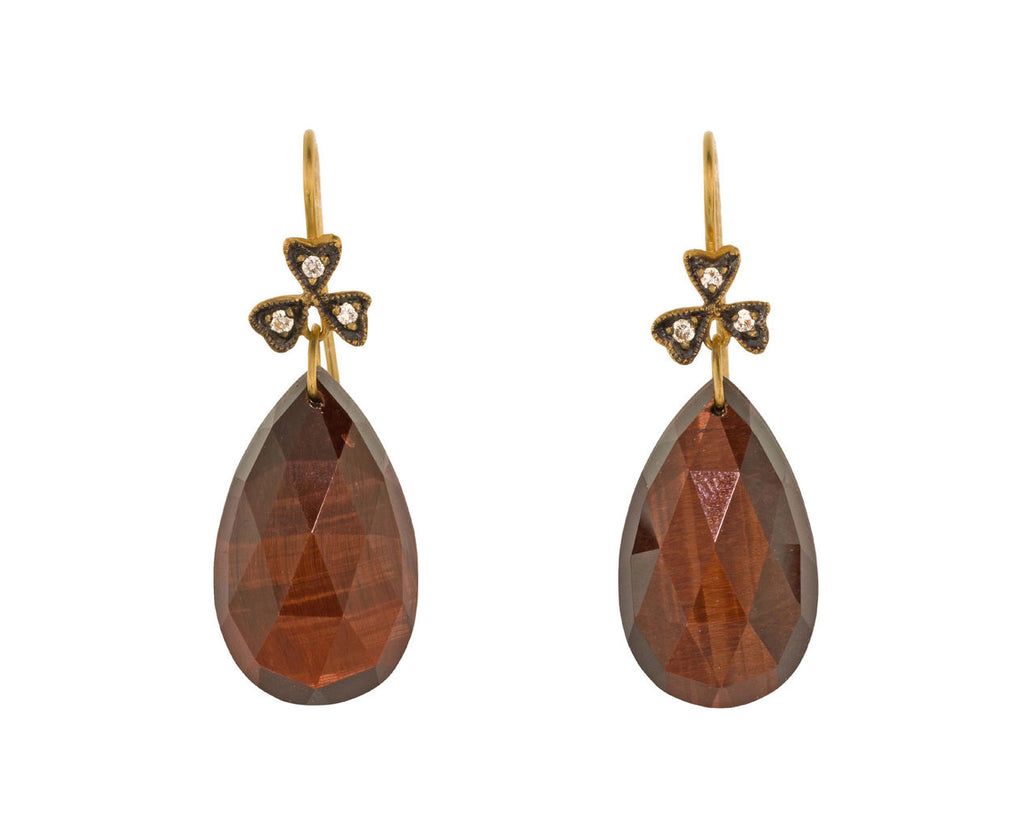 Tiger's Eye Wildflower Earrings zoom 1