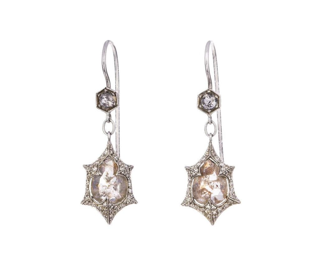 Rustic Diamond Earrings zoom 1_cathy_waterman_platinum_rustic_diamond_earrings