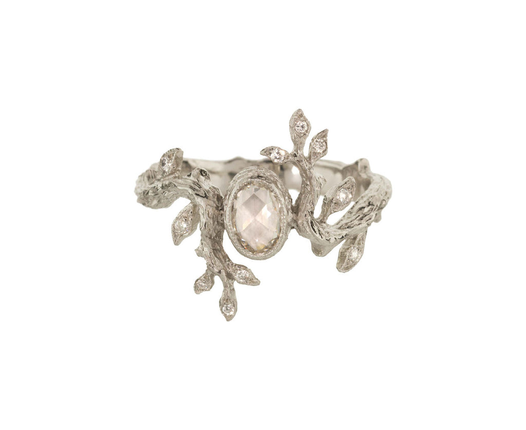 Diamond Leaf and Branch Ring zoom 1